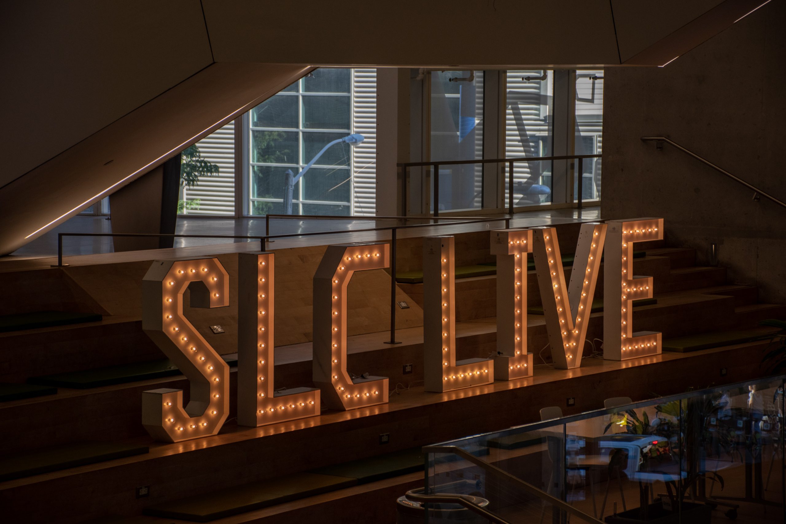 big letters spelling out "SLC LIVE"
